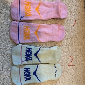 NWOT Hoka running socks Pink and Cream Women's Socks